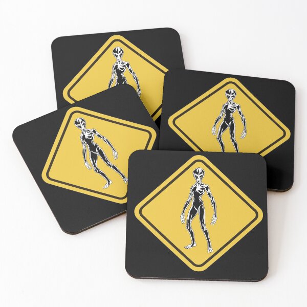 Item preview, UFO Alien Crossing Sign designed and sold by prettyletters.
