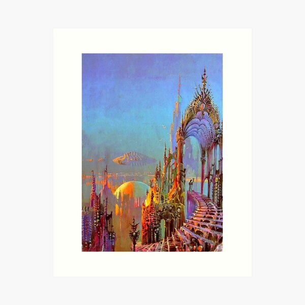 Item preview, City Skyline 1970's Vintage Sci-Fi  Art designed and sold by NinaJG007.