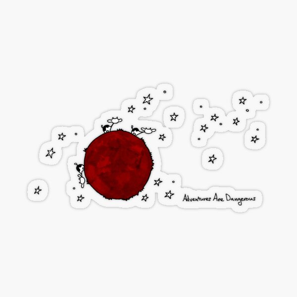 Cows on Red Planet Transparent Sticker