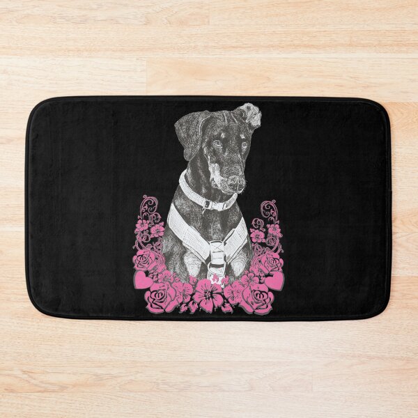 Item preview, Doberman Rosie Floral designed and sold by Eva Dobie Arts.