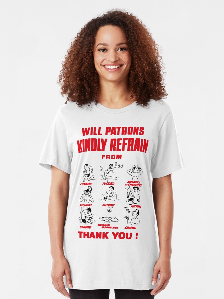 Alternate view of NDVH Pool Rules Slim Fit T-Shirt