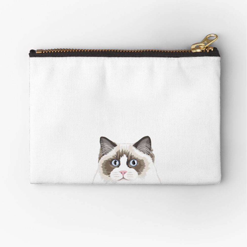 Seal Bicolor Ragdoll Zipper Pouch