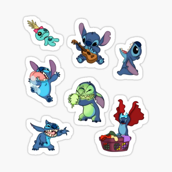 Disney Stitch And Scrump Stickers Lilo & Stitch Disney Characters