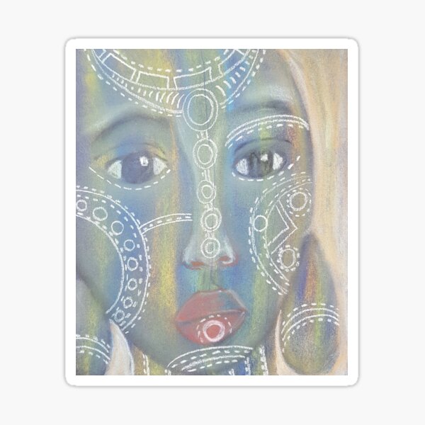 Pastel Portrait - S17 Sticker