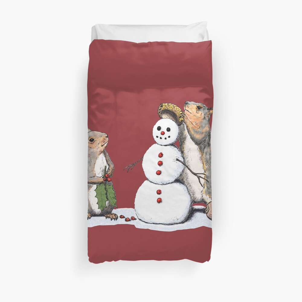Holiday Trimmings - Festive Red Duvet Cover
