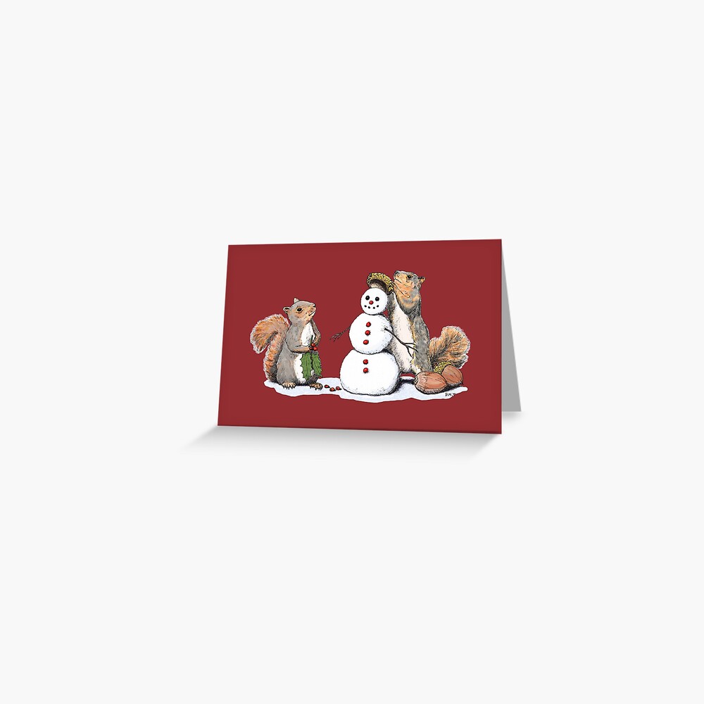 Holiday Trimmings - Festive Red Greeting Card