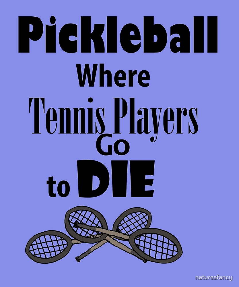 "Funny Pickleball Players Cartoon" by naturesfancy Redbubble
