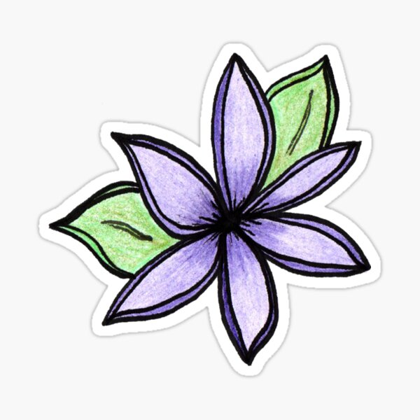 Purple Lotus Flower Sticker