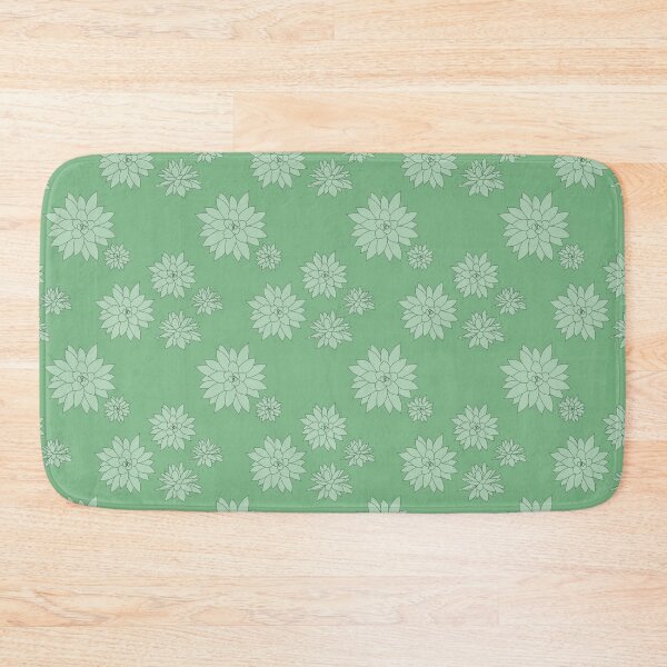 Item preview, Green Succulent Rosettes Organic Pattern - Floral Line Drawing designed and sold by TurningMoss.