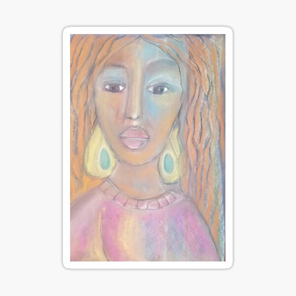 Pastel Portrtrait S19 Sticker