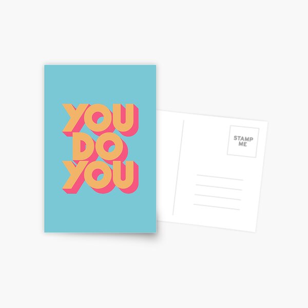You Do You - Retro Blue Postcard