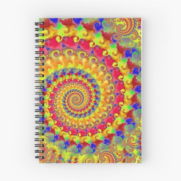 Aperçu de l'œuvre Motif psychédélique Crazy Fractal Art en rouge et jaune créée et vendue par Pixie Copley LRPS.