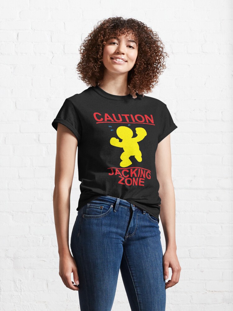 Alternate view of Caution Jacking Zone Classic T-Shirt