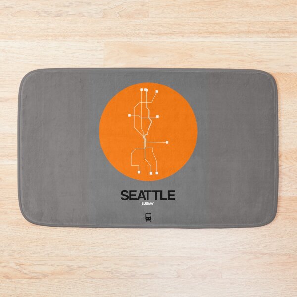 Item preview, Seattle Orange Subway Map designed and sold by Irina March.