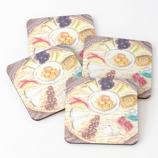 Item preview, watercolor cheese plate designed and sold by purplestgirl.