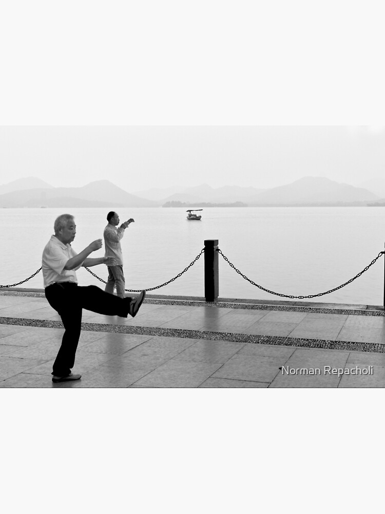 Tai Chi by the lake - Hangzhou, China by keystone