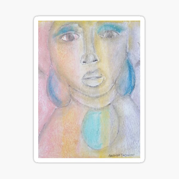 Pastel Portrait - S34 Sticker