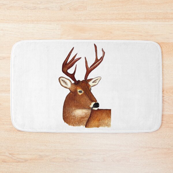 Item preview, Big Buck Deer Animal Watercolor and Color Pencil Design designed and sold by DeLislesRT.