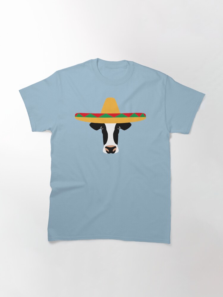 Alternate view of NDVH Cow Wearing a Sombrero Classic T-Shirt