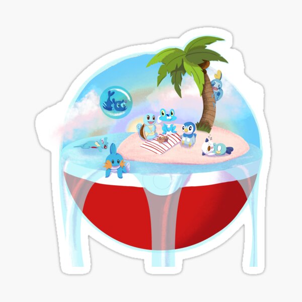 Water Type Welcome Party Sticker