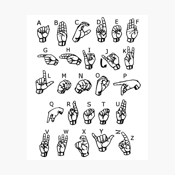 Item preview, Sign Language Alphabet Design designed and sold by mari95santos.