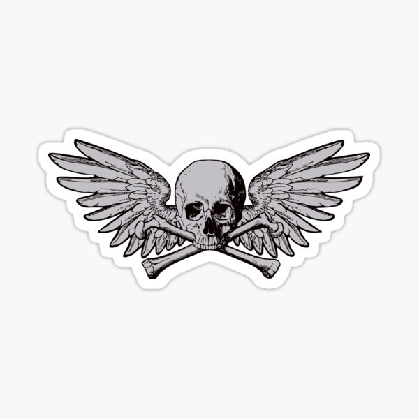 Winged Skull Stickers 