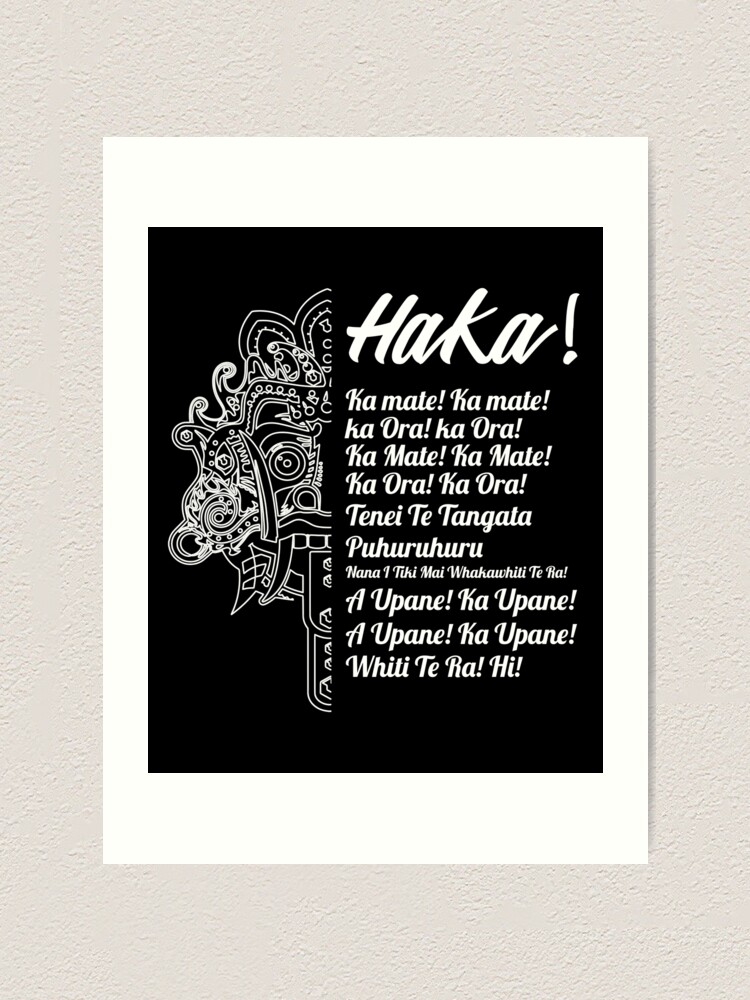 New Zealand Maori Haka Ka Mate Rugby Art Print By Killbotx Redbubble