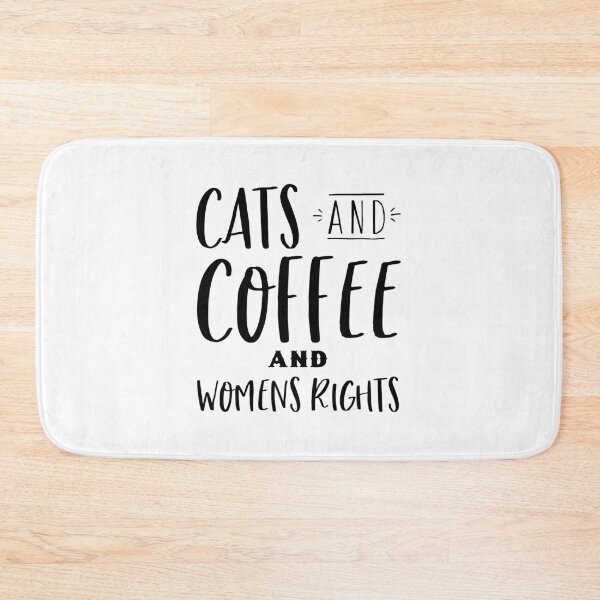 Item preview, Cats and coffee and Womens rights in black  designed and sold by jazzydevil.