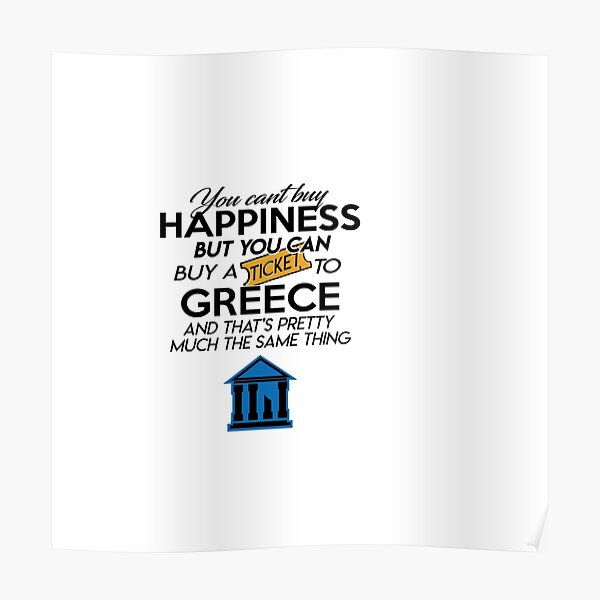 Greece Slogan Posters Redbubble