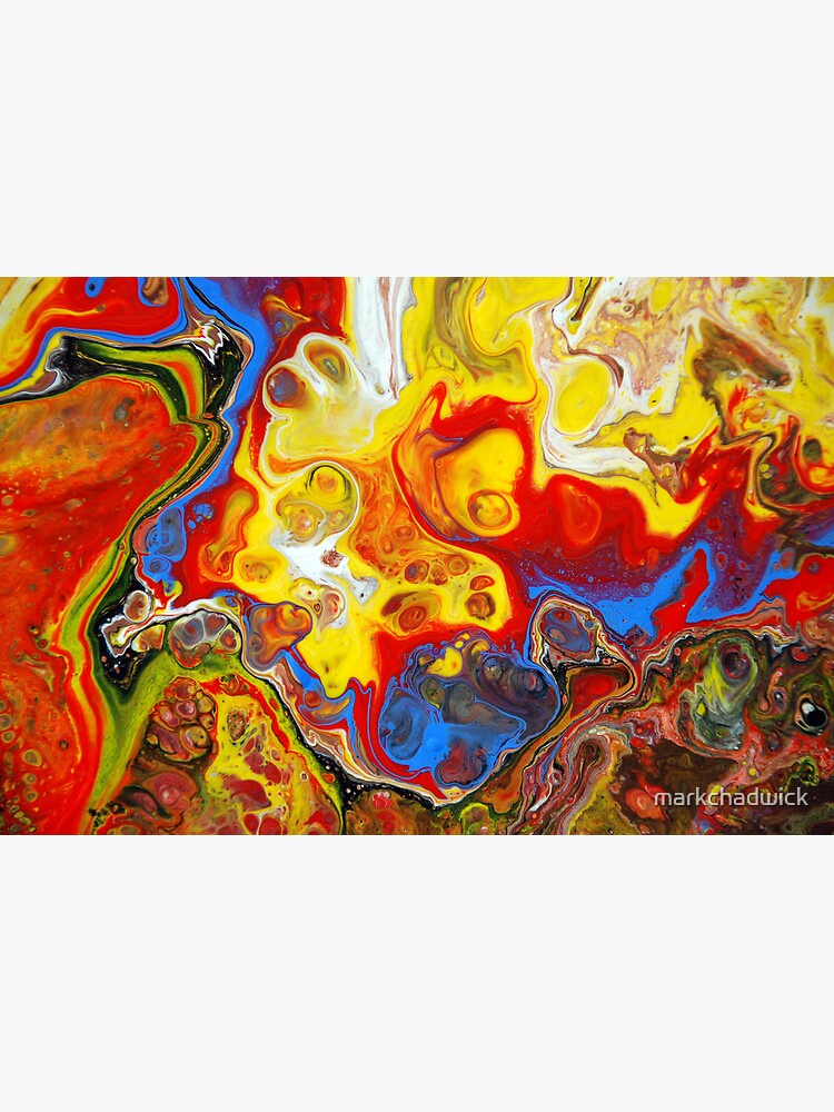 "Acrylic Chemical Reaction Abstract Painting" Canvas Print by