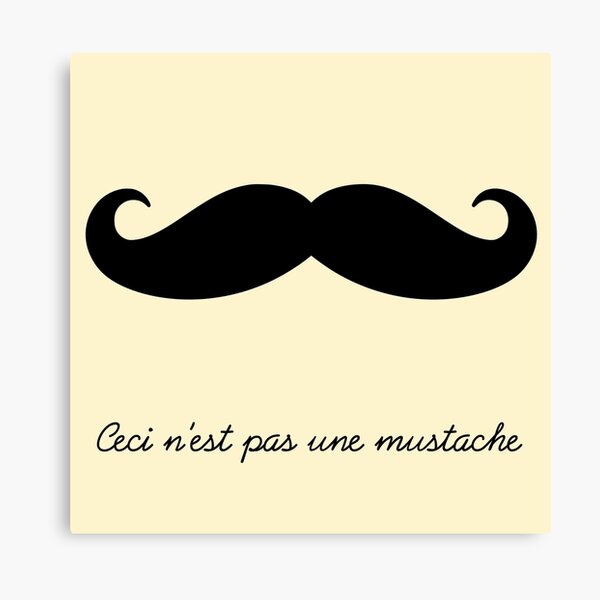 Ceci n’est pas une mustache Canvas Print
