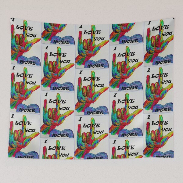 Item preview, I LOVE YOU MORE - American Sign Language designed and sold by EloiseArt.