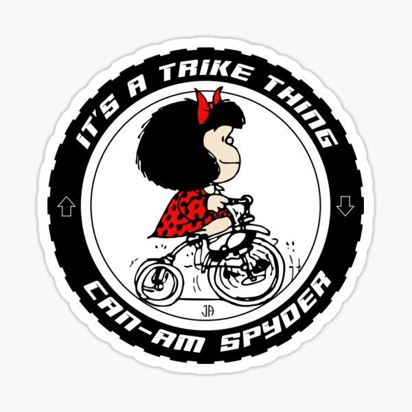 Mafalda sur le tricycle - Can-Am Spyder Sticker