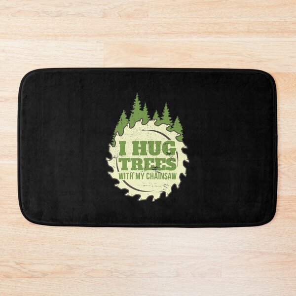 Item preview, Funny Chainsaw Hug Trees print Lumberjack or Logger Tee designed and sold by woodsgoodsco.