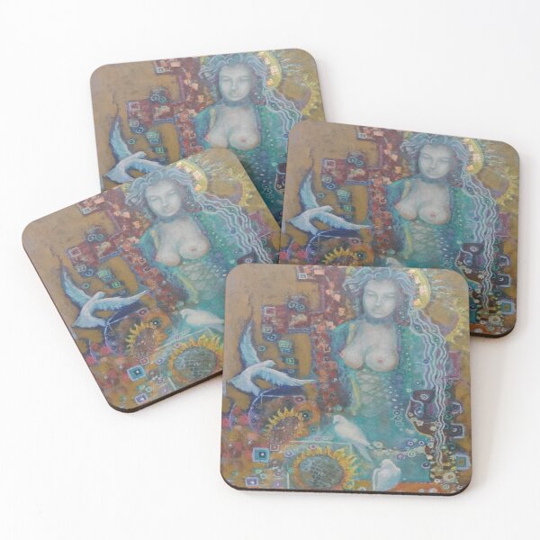 Artikelvorschau, SONNENBLUMEN, TAUBEN GYPSY NUDE MADONNA ICON ART, entworfen und verkauft von sharlesart.