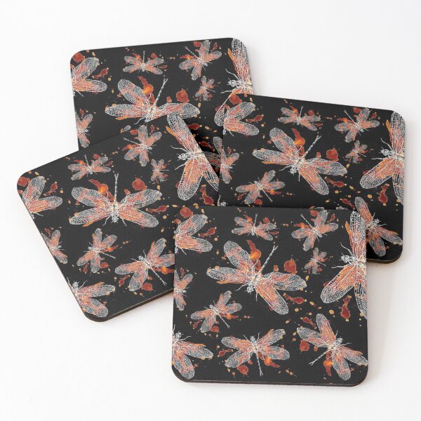 Item preview, Splatter Dragonflies in gold  designed and sold by Linda  Hammond.