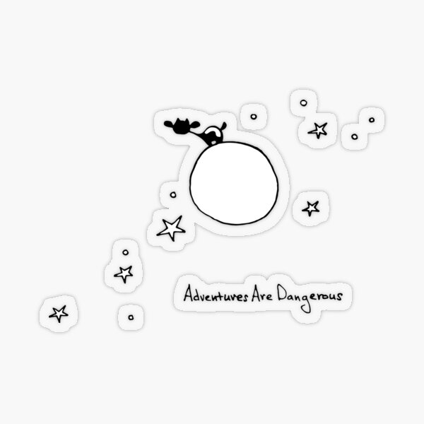 Cow on Planet with Stars Transparent Sticker