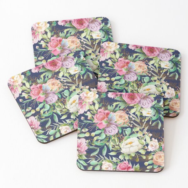 Item preview, Navy Blue Floral designed and sold by Color Me F*@k!ng Happy.