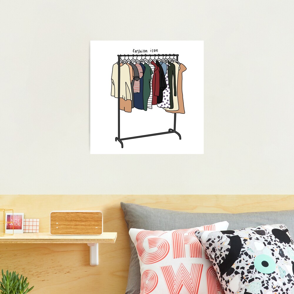 fashion icon clothes rack