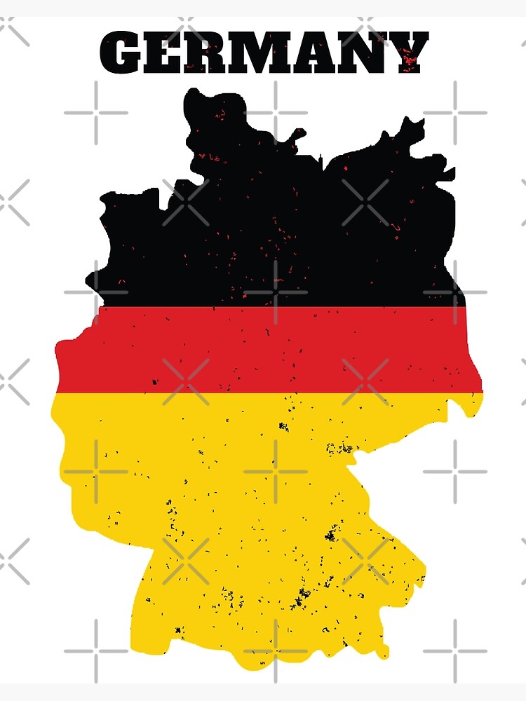 Galeriedruck for Sale mit Deutschland Karte Flagge, Deutschland