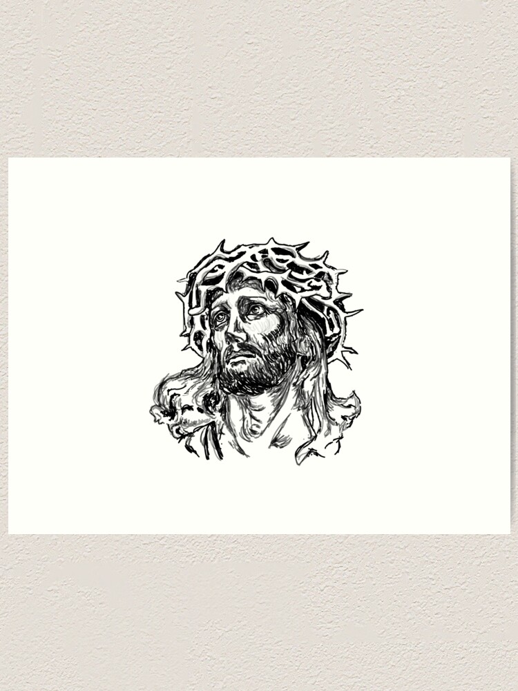 Hand Drawn Illustration Drawing Jesus Christ Face His Passion Stock  Illustration by ©bernardojbp #234170892