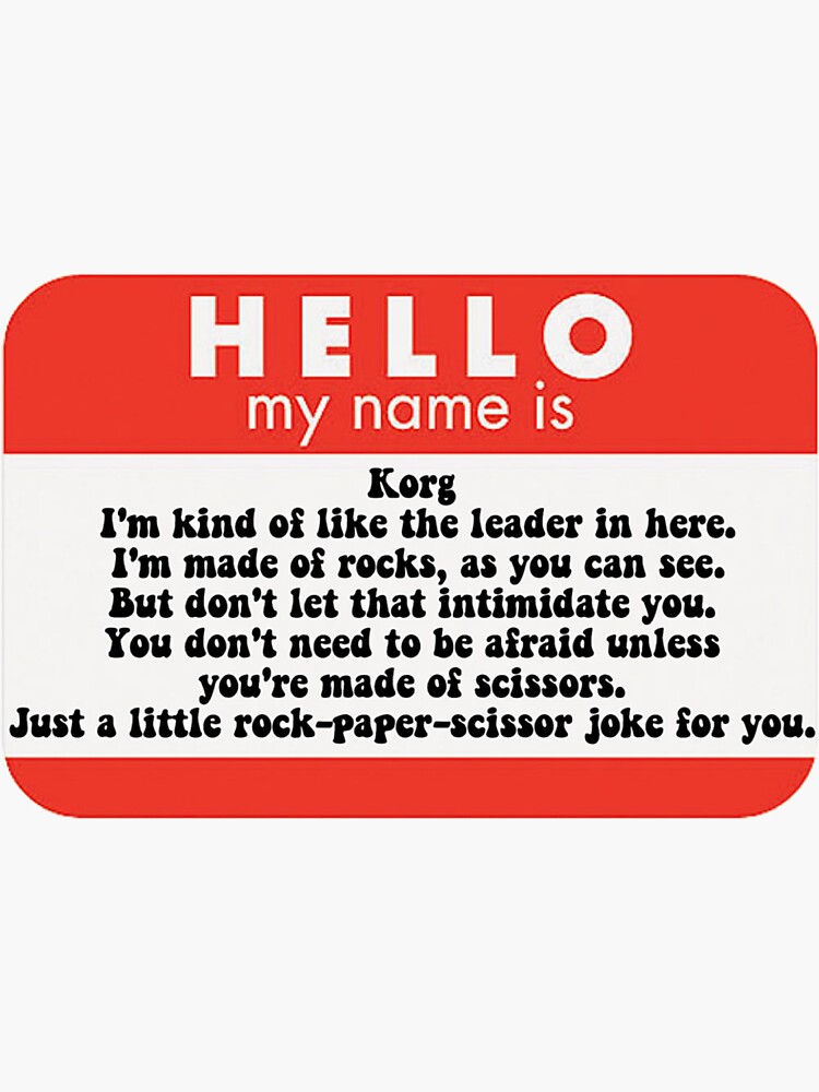 Hello my name is Korg by Kliethermes28