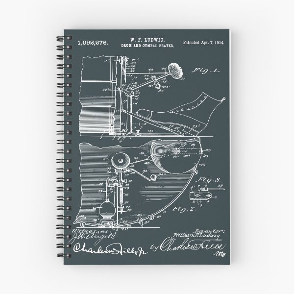 Item preview, Patent Prints 1914 Percussion Gift Drum Beat Chalkboard designed and sold by MadebyDesign.