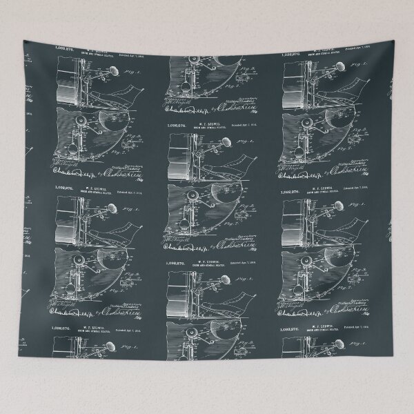 Item preview, Patent Prints 1914 Percussion Gift Drum Beat Chalkboard designed and sold by MadebyDesign.