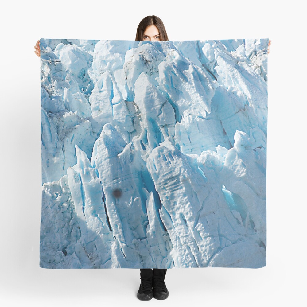 Alaskan Blue Ice Glacier Art Photo Scarf