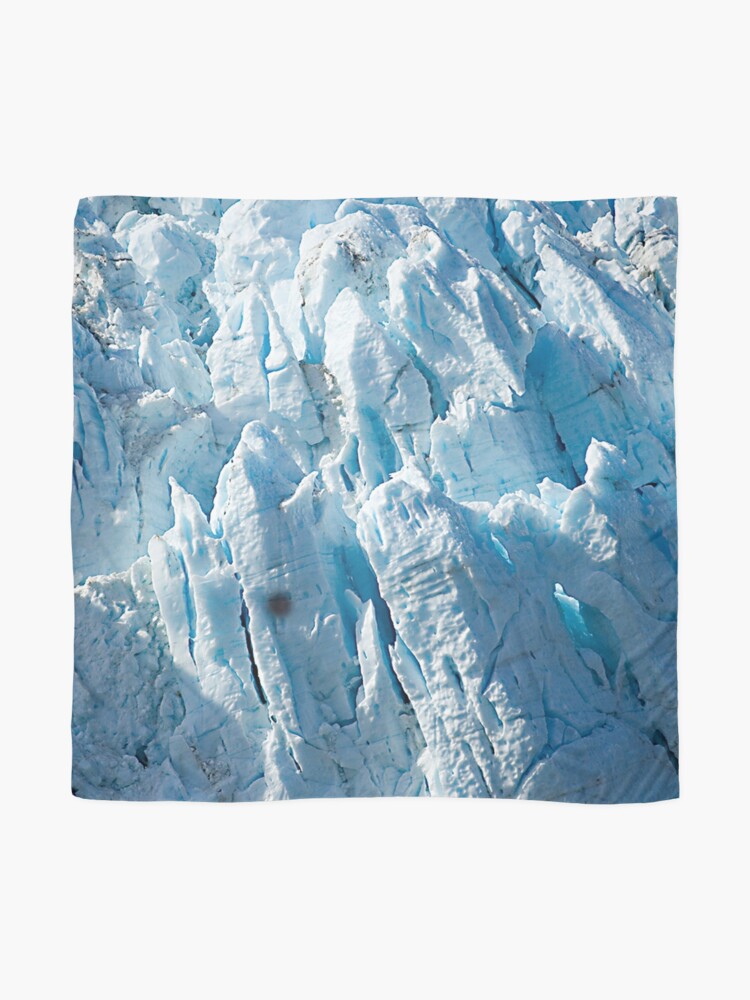 Alternate view of Alaskan Blue Ice Glacier Art Photo Scarf