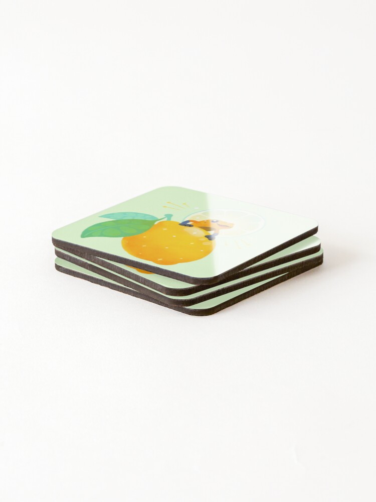 Alternate view of Golden poison lemon sherbet 1 Coasters (Set of 4)