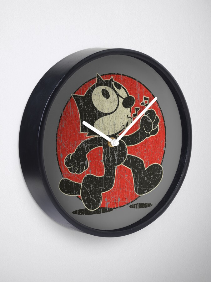 Alternate view of Felix The Cat Keep Walking Vintage T-Shirt Clock
