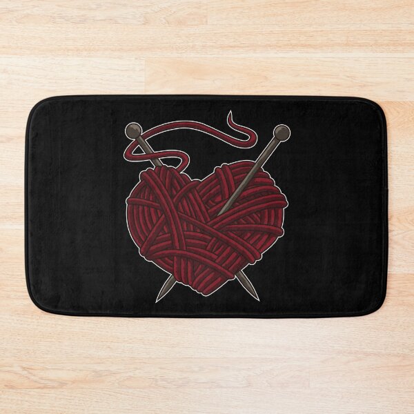 Item preview, I Love Knitting | Wool Needle Heart Sewing Craft designed and sold by anziehend.