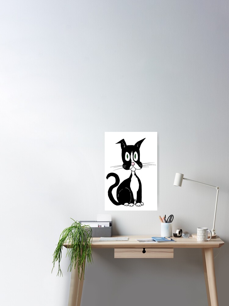 Zero Cat ( cartoon logo ) Poster for Sale by CattapanComics